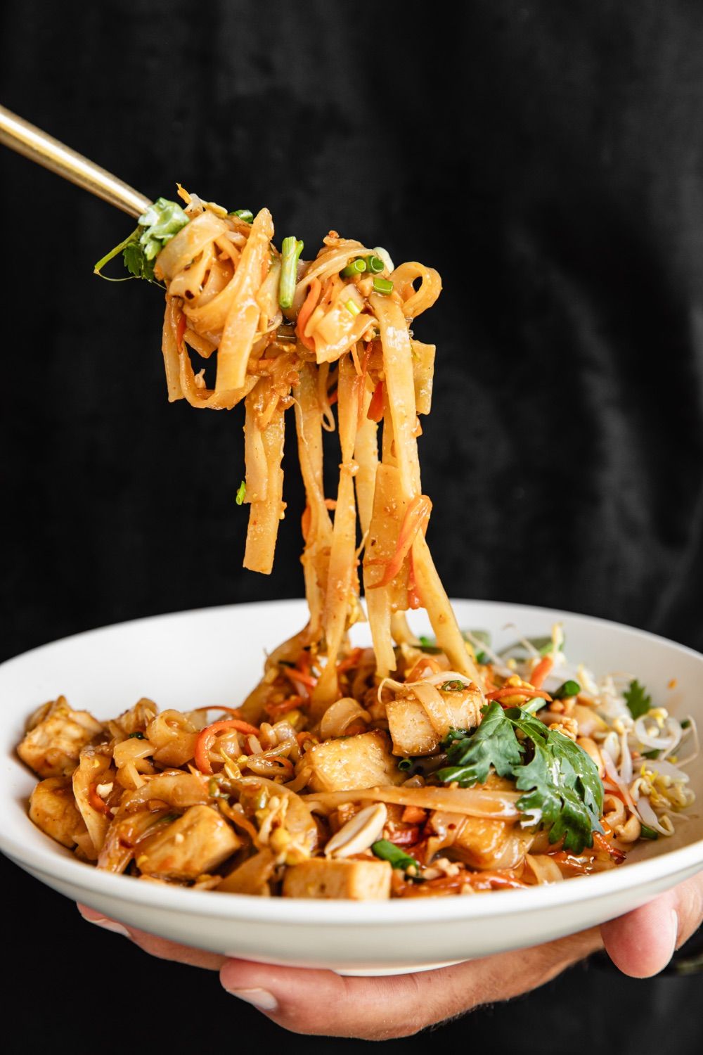 Pad Thai Mei Mei lifted from the bowl